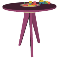 Mesa baja redonda infantil