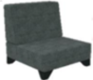 Imagen198 Sillón en L individual sin brazos.